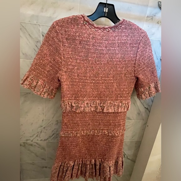 LoveShackFancy Floral Smocked Dress with Embroidery Detail Size M - Picture 9 of 13